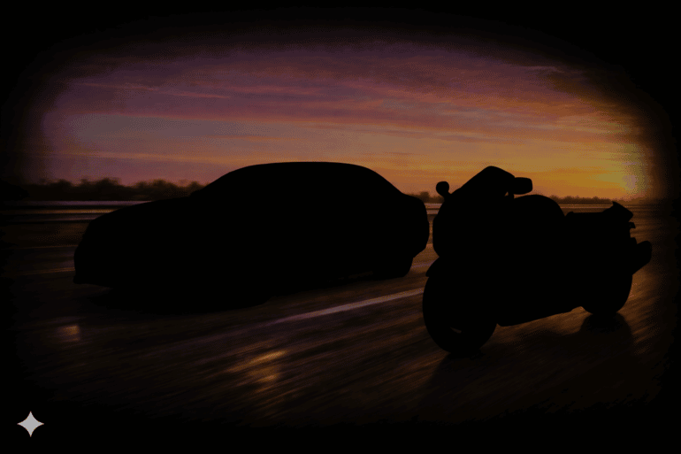 background picture featuring VDS' workplace filled with cars.